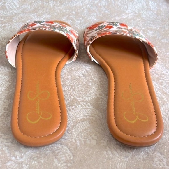 Brand New Jessica Simpson Tropical Jungle Tigers Large Strap Slides Sandals - Picture 4 of 13